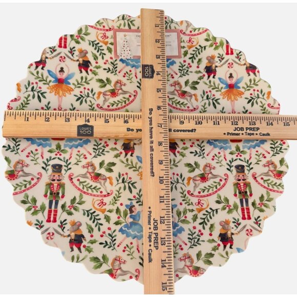 Cupcakes & Cashmere Nutcracker Platter Melamine Ballet Holiday Christmas NEW - Picture 2 of 2